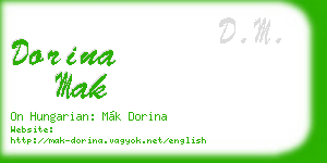 dorina mak business card