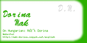 dorina mak business card